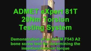 ASTM F543 A2 Bone Screw Test