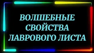 438.ВОЛШЕБНЫЕ СВОЙСТВА ЛАВРОВОГО ЛИСТА