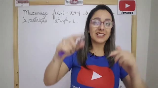 Multiplicadores de Lagrange - Função e restrição - f(x,y) = x+ y - Professora Edna