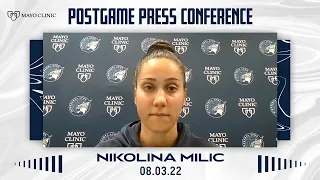 "We Were Off As A Team." Nikolina Milić Postgame Press Conference - August 3, 2022