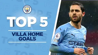 TOP 5 GOALS vs ASTON VILLA | Yaya Toure, Wright-Phillips, Bellamy, Balotelli and Silva goals!