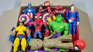 IRONMAN VS SPIDERMAN VS CAPTAIN AMERICA VS HULK VS FLASH VS SPIDERGWEN SUPERHERO AVENGERS UNBOXING