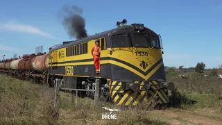 GE Alco 1530 rumbo a 33, viaje en cabina! By Alan Drone Uy