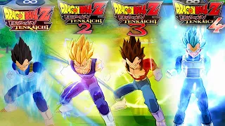 Dragon Ball Z Budokai Tenkaichi 1, 2, 3, 4 | All Vegeta Transformations