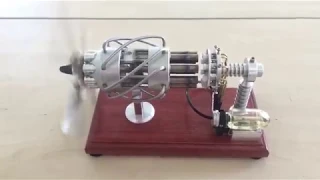 Stirlingkit - Amazing !16 Cylinder Stirling Engine Model