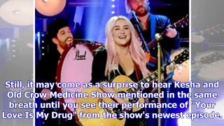 See kesha, old crow medicine show's joyous 'your love is my drug' on 'crossroads'