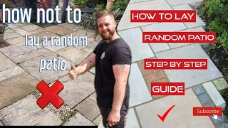 How to lay Indian sandstone randomly , guide ,tips and walk through