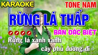 ✔RỪNG LÁ THẤP Karaoke Nhạc Tone Nam ( HAY VÀ ĐẸP NHẤT ) -  Tình Trần Organ