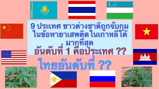 9 อันดับ ชาวต่างชาติถูกจับกุมข้อหายาเสพติดในเกาหลีใต้