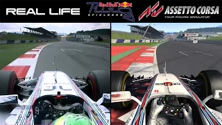 Real Life Vs Assetto Corsa - Red Bull Ring - F1 Williams (Comparison)