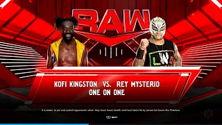 WWE Monday Night Raw Kingston vs Mysterio First round match in the King of the Ring tournament