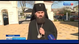 2018-04-22 Архиепископ Феофилакт поздравил прихожанок в Нальчике