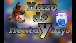 DESTROZA con MONTAPUERCOS-RAYO,HOGNADO / Clash royale en español.