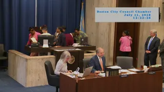 Boston Council Meeting on July 11, 2018