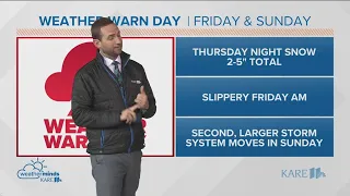 How much snow could we get between Thursday and Sunday?