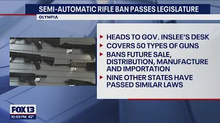 Semi-automatic rifle ban passes Washington state Legislature, heads to Gov. Inslee's desk | FOX 13 S