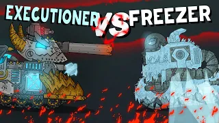 Final Gladiator battle : Executioner vs Freezer - Cartoons about tanks