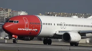 3 CLOSEUP TAKEOFFS Runway 28 at Faro Airport