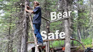 Building A Tree Fort In Grizzly Bear Territory Day 19 of 30 Day Survival Challenge Canadian Rockies