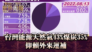 台灣能源天然氣占比43% 煤炭35% 仰賴外來運補 TVBS文茜的世界周報 20220813