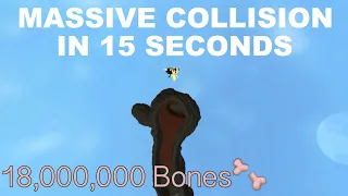 MASSIVE COLLISION Breaking 18 Million Bones in 15 Seconds [Level 408 Breaks] ROBLOX Broken Bones IV