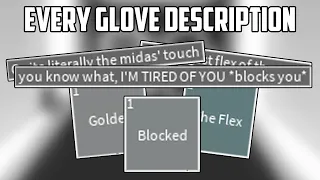 All Gloves Description - Slap Battles