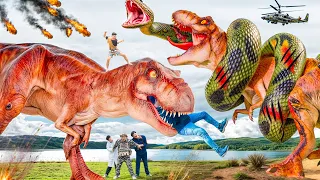 Jurassic World Park III | T-Rex & Therizinosaurus VS Giganotosaurus | DINOSAUR Movie 2024