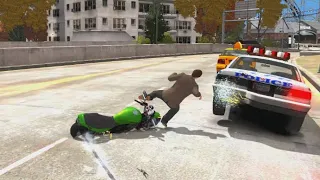 GTA IV - Epic Motorcycle Crashes Ragdolls Ep.8 (Euphoria Physics)