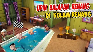 Upin ipin Balapan Renang di Kolam renang di Rumah , ipin senang ! GTA Lucu