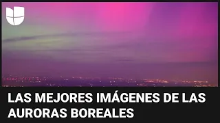 Las impactantes imágenes de las auroras boreales causadas por una tormenta geomagnética