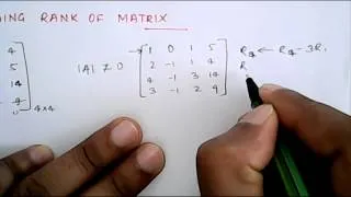 Mathematics: Finding Rank of Matrix