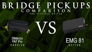 DiMarzio PAF PRO vs EMG 81 - Bridge Guitar Pickup Comparison Tone Demo