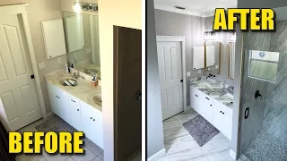 Complete Master Bathroom Remodel Time Lapse DIY Start to Finish