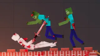 Minecraft Mobs Fight People In People Playground!