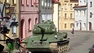 Natáčení ruského filmu T-34 v Loket (6)