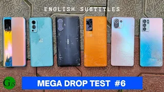 Drop Test - OnePlus Nord 2 vs POCO F3 GT vs OPPO Reno 6 vs iQOO 7 vs realme X7 Max vs Mi 11 Lite