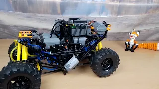 Monster Raptor Pneumatic Steering Axle Comparison Modified Motorized Lego Technic 42126