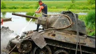 T-34 TANK FROM THE SWAMP / WW2 METAL DETECTING