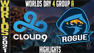 C9 vs RGE Highlights | Worlds 2021 Day 4 Group A | Cloud9 vs Rogue