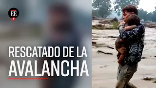 Milagro en Piedecuesta: así fue el rescate del niño arrastrado por una avalancha - El Espectador