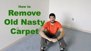 How to Remove Old Nasty Carpet (DIY)