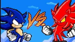 Sonic ultra instinto VS Hyper perfect nazo (Sprite animation)