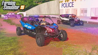 TRAIL MUDDING POLICE DEPARTMENT! (ARRESTING MILLIONAIRES) | FARMING SIMULATOR 2019