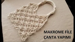 MAKROME FİLE ÇANTA YAPIMI / MACRAME NET BAG