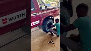 Tire changing and fitting hilux #shorts