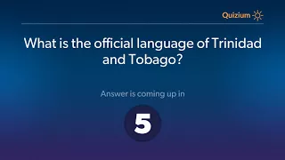 What is the official language of Trinidad and Tobago?   Trinidad and Tobago Quiz