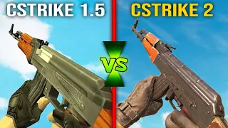 Counter-Strike 1.5 vs Counter-Strike 2 - Weapons Comparison