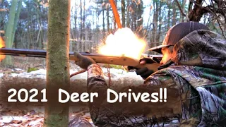 DEER DRIVES with FLINTLOCKS! (Deer Everywhere) - Flintlock Muzzleloader PA Deer Hunting 2021