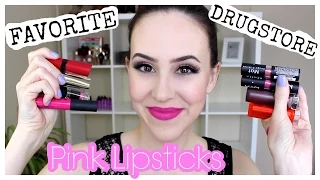 Top 10 Favorite Drugstore Pink Lipstick + Lip Swatches - Beauty with Emily Fox