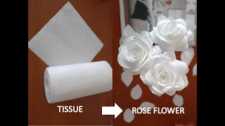 DIY CRAFT| How To Make Kitchen Paper Towel Tissue to Rose Flower